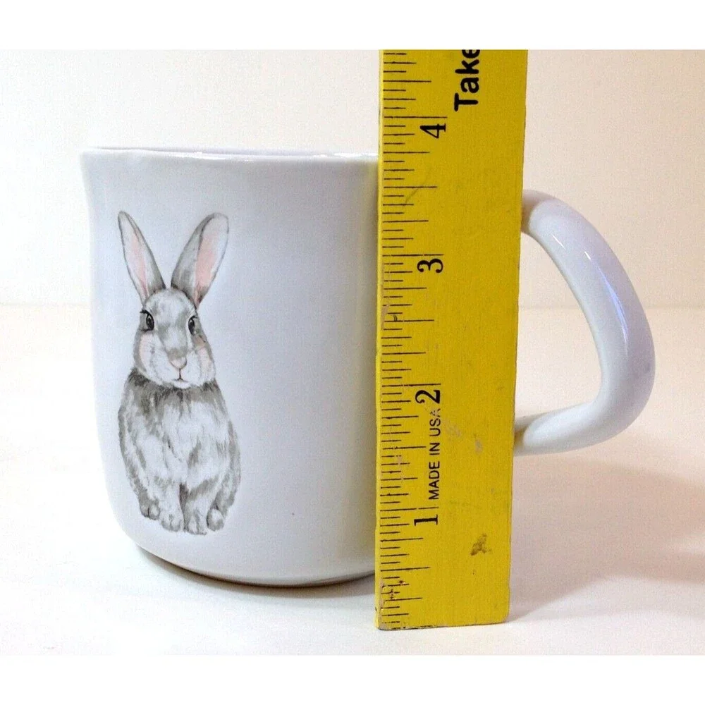 Williams Sonoma Debossed Bunny Rabbit Tea Coffee Mug Multicolor Nice